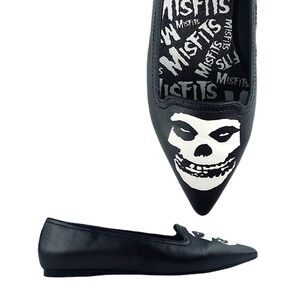 Strangecvlt MISFITS Skull Dagger Flats Pointed Toe SIZE: 9